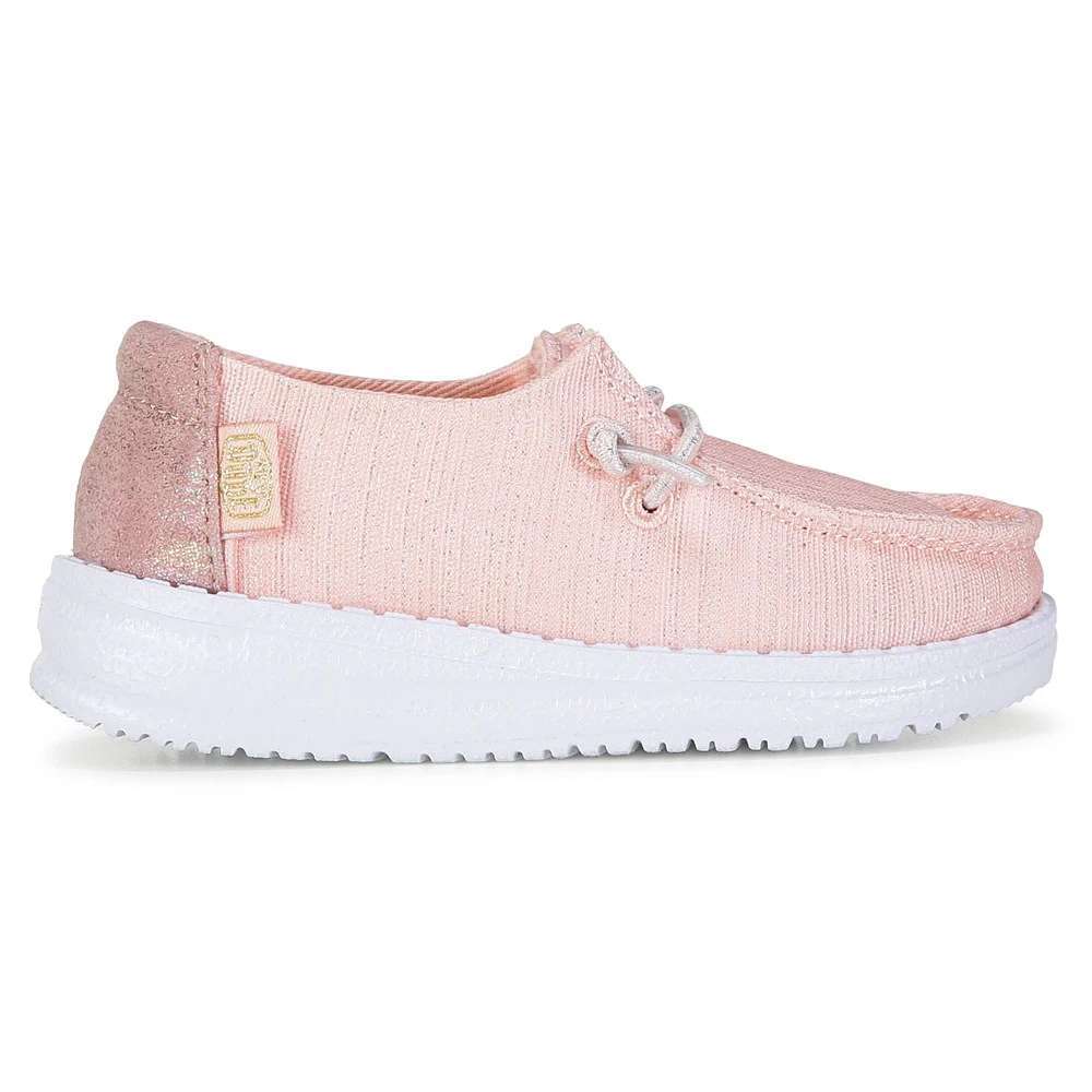 Hey Dude Girl's Wendy Toddler Glitter Shoes - Rose Crystal