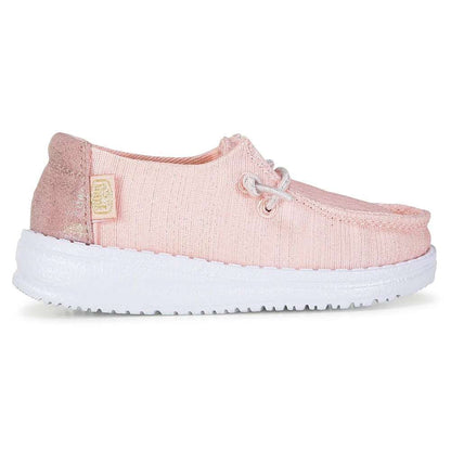 Hey Dude Girl's Wendy Toddler Glitter Shoes - Rose Crystal