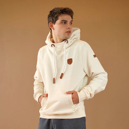 Wanakome Men's Walk On The Wild Side Cascade Hoodie Heather Oatmeal color