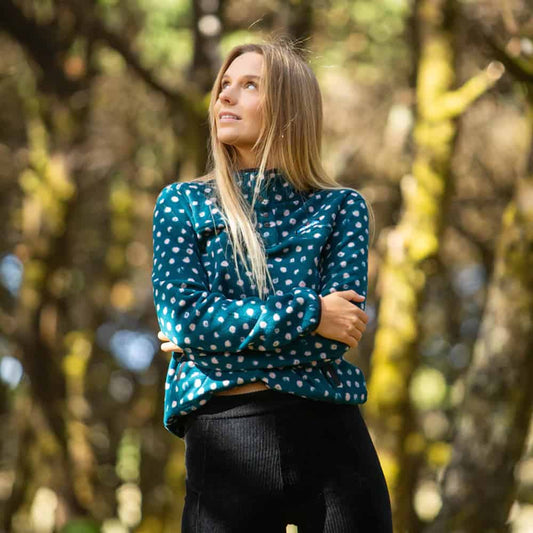 Kavu Women's Cavanaugh Fleece Pullover - Pinerose Dots