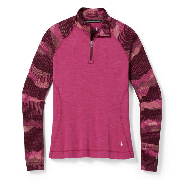 Smartwool Women's Merino 250 Base Layer Pattern 1/4 Zip - Stylish and warm, this 1/4 zip offers ultimate comfort and insulation for cold-weather activities.