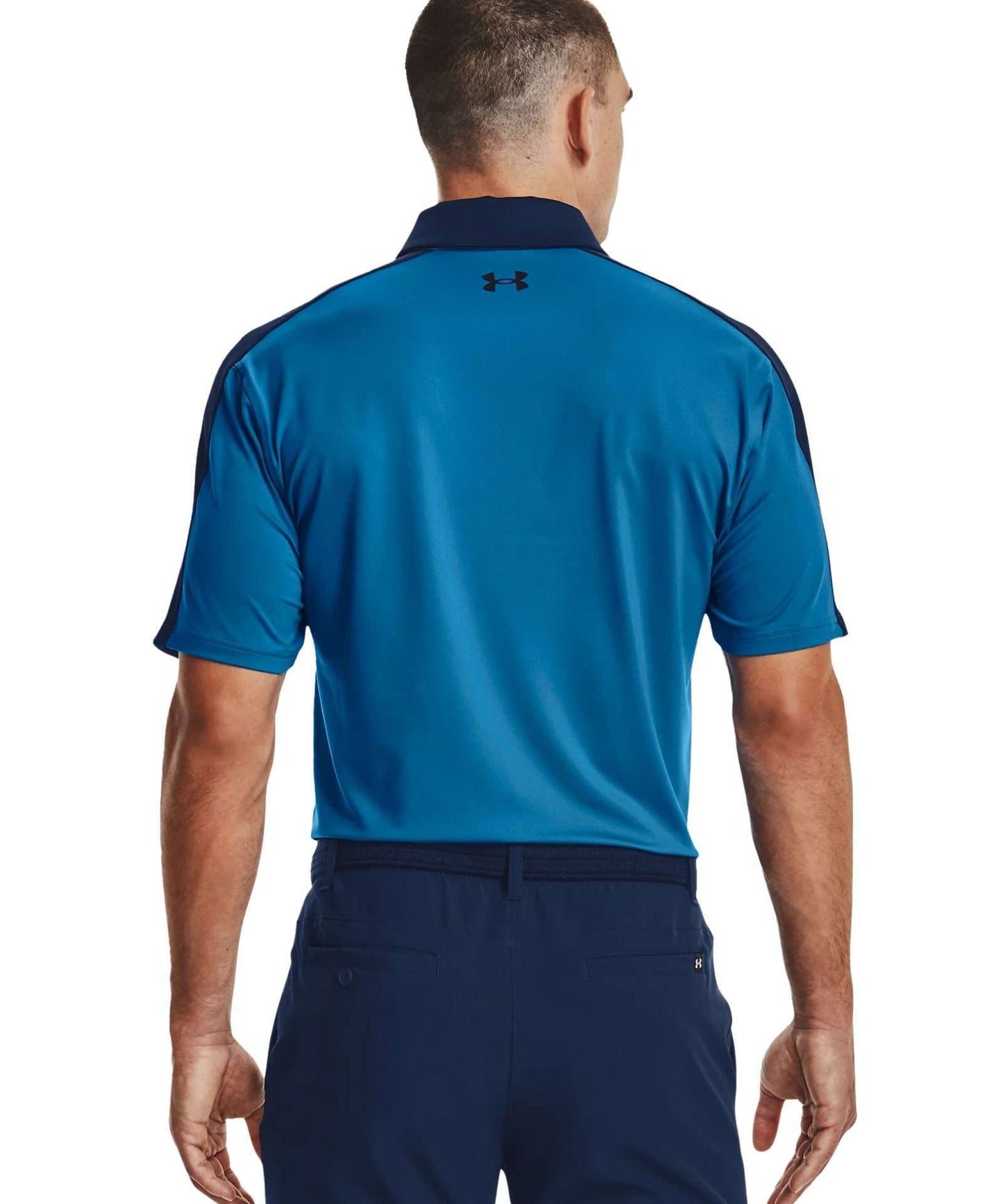 Under Armour Men's UA T2G Blocked Polo 1370112-474 Victory Blue / Academy