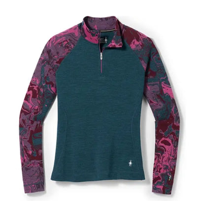 Smartwool Women's Merino 250 Base Layer Pattern 1/4 Zip - Stylish and warm, this 1/4 zip offers ultimate comfort and insulation for cold-weather activities.
