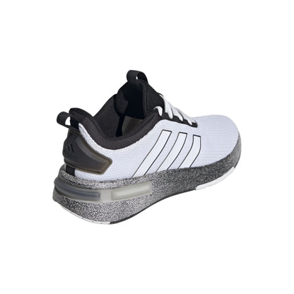 adidas Men's Racer TR23 Shoes in black with white accents, featuring a breathable mesh upper and cushioned sole for all-day comfort.
