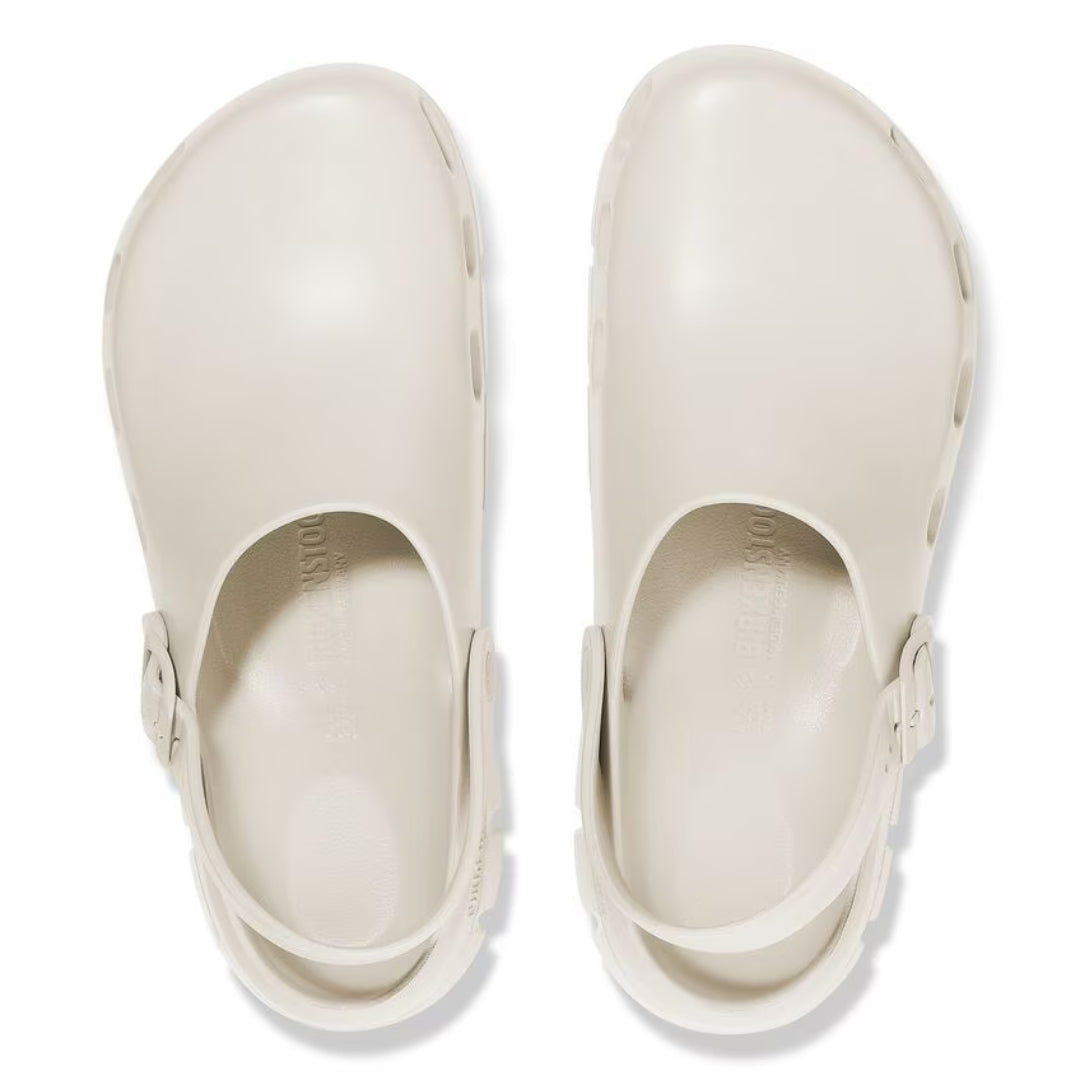 Birkenstock Birki Flow EVA clogs, lightweight, water-resistant footwear designed for comfort and durability.