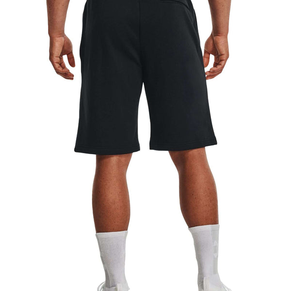 Under Armour Men's UA Rival Fleece Graphic Shorts 1370350-001 Black / White