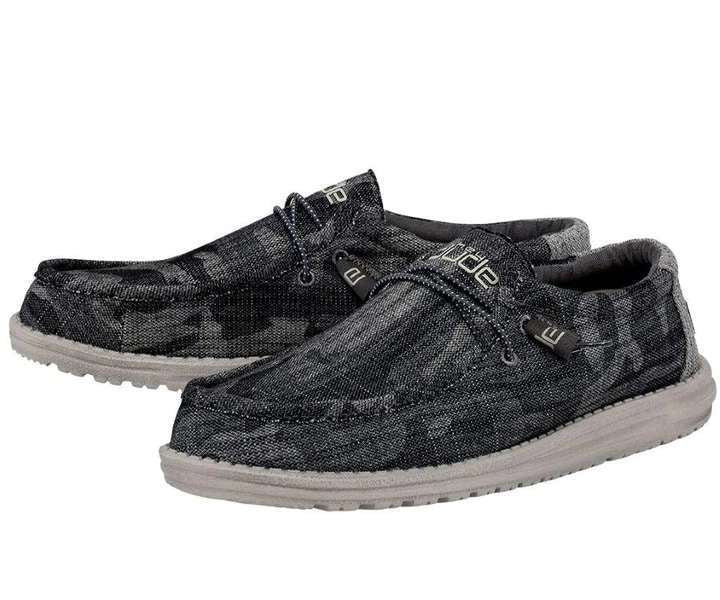 Hey Dude Men's Wally Print Shoes 110063268 Camo Tweed