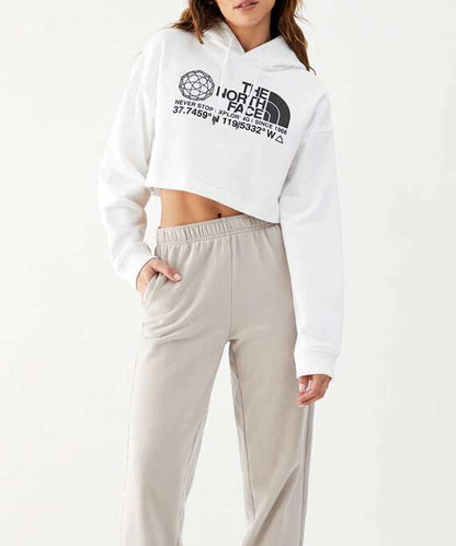 The North Face Women’s Coordinates Crop Drop Pullover Hoodie NF0A55UYJK3  TNF Black