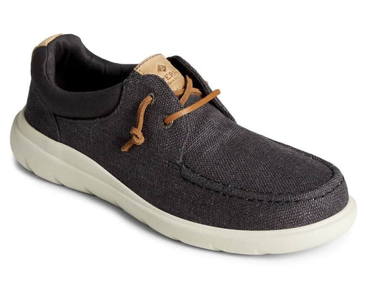 Sperry Women's Captain's Moc Hemp Slip On - Black