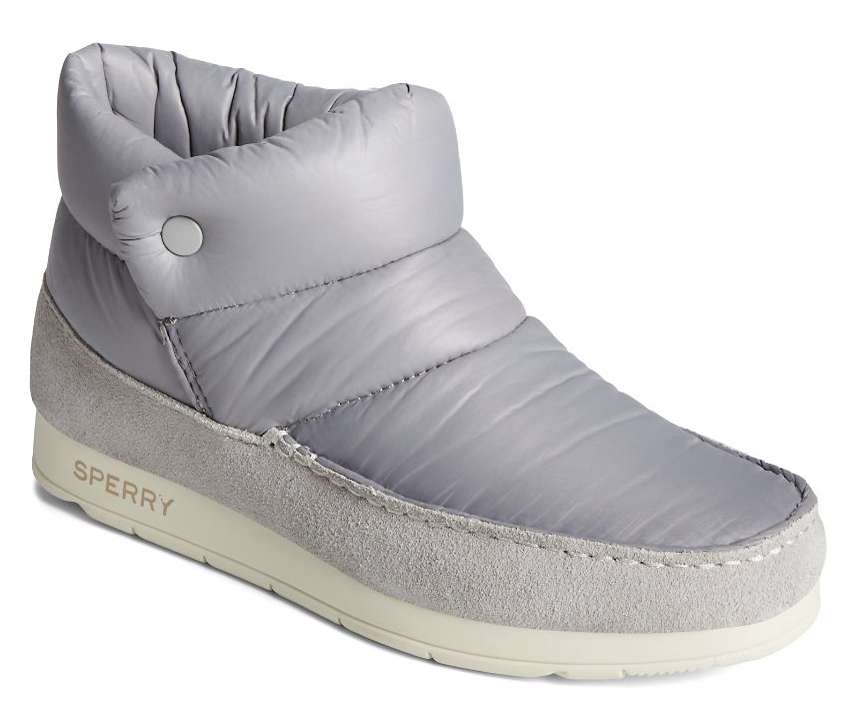 Sperry Women's Moc-Sider Nylon Bootie - Grey STS87982