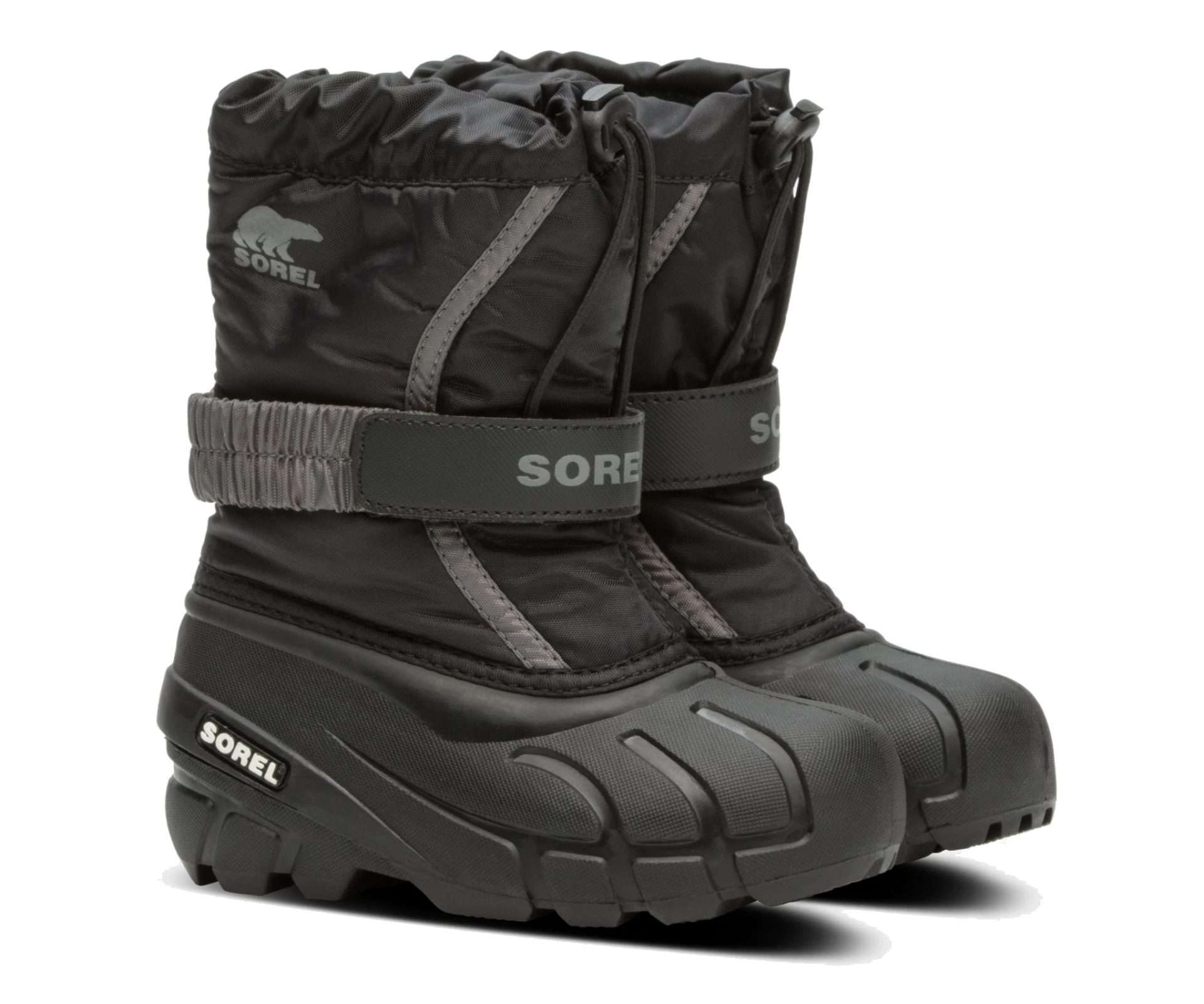 SOREL Childrens Flurry Boot Black City Grey NC1965-016
