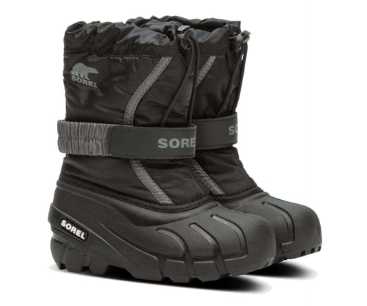 SOREL Childrens Flurry Boot Black City Grey NC1965-016