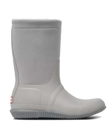 Hunter Women's Original Insulated Roll Top Sherpa Boots - Steall Light Grey (WFT2052NRE)