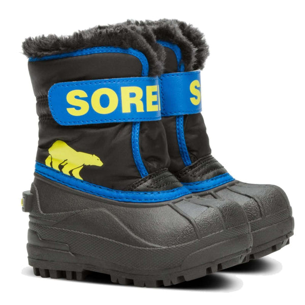 SOREL Toddler Snow Commander Boot - Black, Super Blue NV1960-011