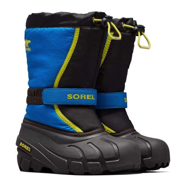 SOREL Childrens Flurry Boot - Black, Super Blue NC1965-014