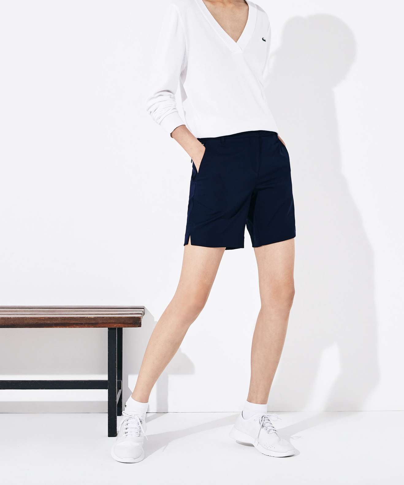 Lacoste Women’s SPORT Gabardine Bermuda Shorts (FF3443-51-423)