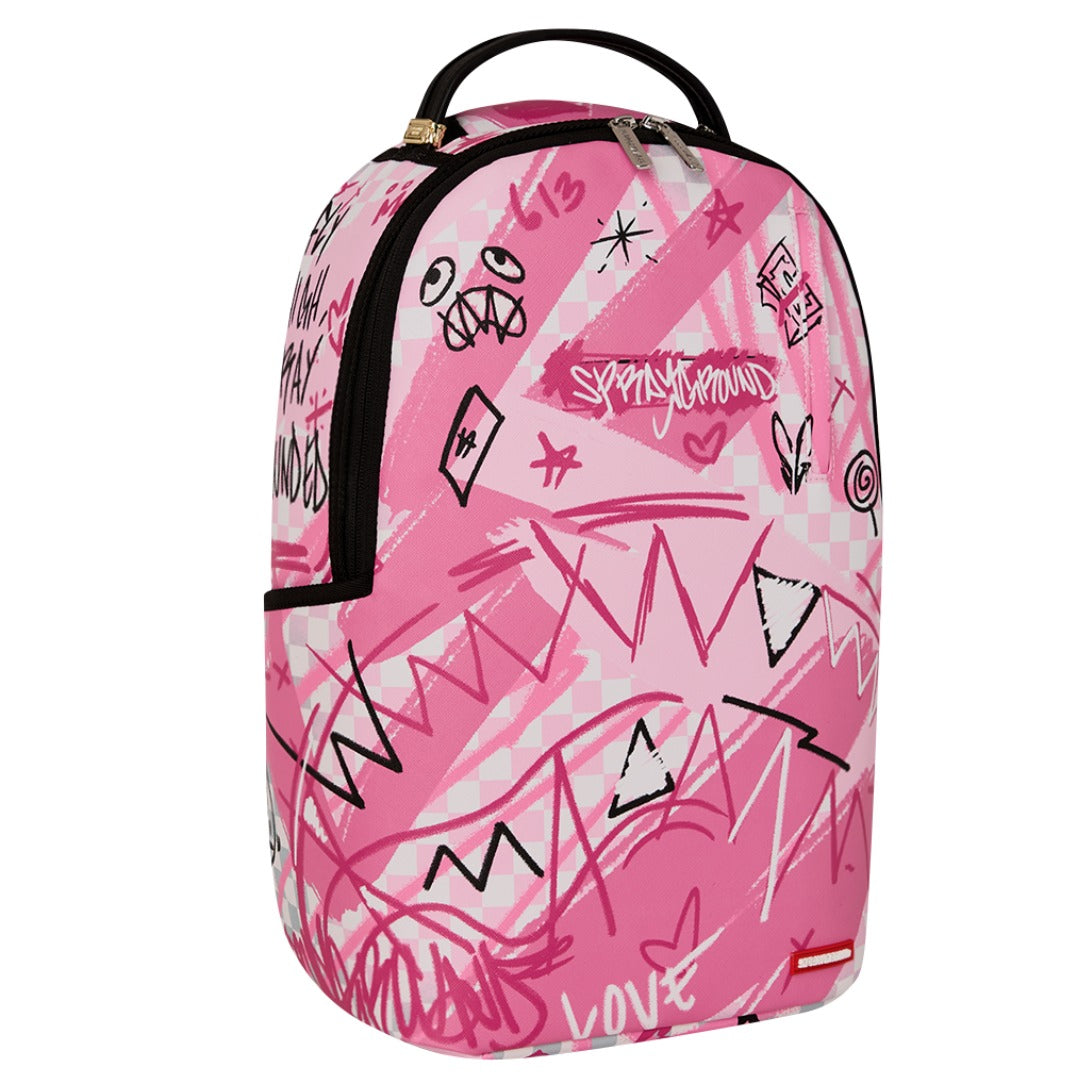 Sprayground Pink Smoke Check DLXSV Backpack 910B8672