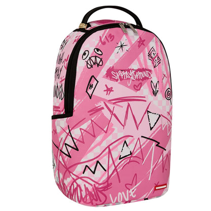 Sprayground Pink Smoke Check DLXSV Backpack 910B8672