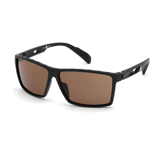 adidas Men's Sunglasses SP0010 in black, featuring a sleek design, UV protection lenses, and adjustable nose pads.