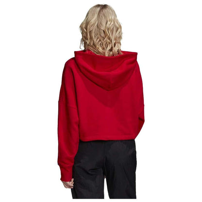 adidas Originals Women's Adicolor 3D Trefoil Cropped Hoodie - Contemporary cropped hoodie with textured Trefoil logo.