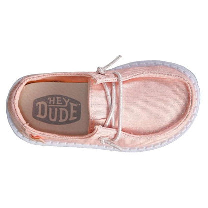 Hey Dude Girl's Wendy Toddler Glitter Shoes - Rose Crystal