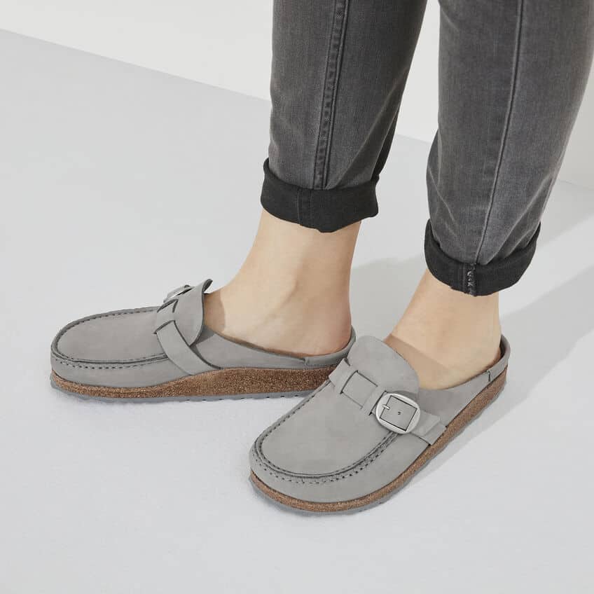 Birkenstock Women's Buckley Nubuck Leather Clog Dove Gray