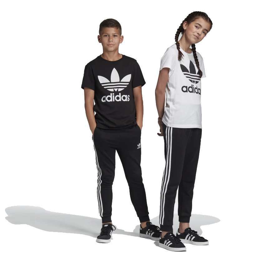 adidas Originals Juniors' 3-Stripes Pants - Black