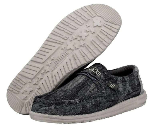 Hey Dude Men's Wally Print Shoes 110063268 Camo Tweed