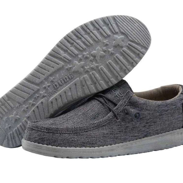 Hey Dude Men's Wally Woven 110394300 Carbone