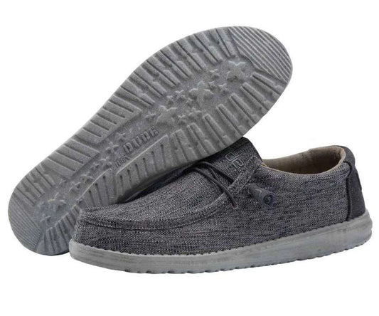Hey Dude Men's Wally Woven 110394300 Carbone
