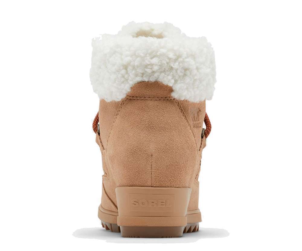 SOREL WOMEN'S EVIE COZY LACE BOOTIE - Tawny Buff, Wood NL4924-235