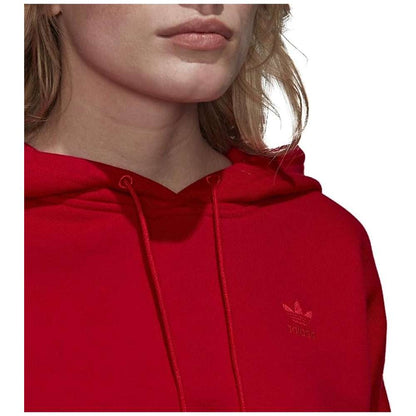 adidas Originals Women's Adicolor 3D Trefoil Cropped Hoodie - Contemporary cropped hoodie with textured Trefoil logo.