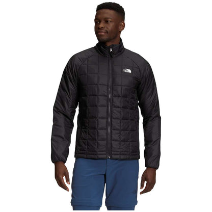 A man wearing The North Face Men’s ThermoBall™ Eco Triclimate® Jacket in TNF Black.