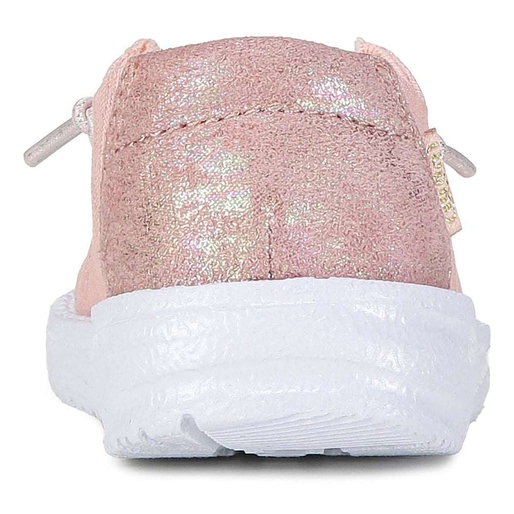 Hey Dude Girl's Wendy Toddler Glitter Shoes - Rose Crystal