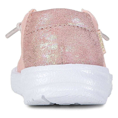 Hey Dude Girl's Wendy Toddler Glitter Shoes - Rose Crystal