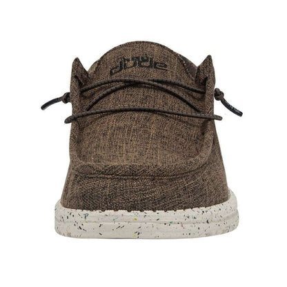 Hey Dude Men's Wally Eco Linen Shoes - Dark Brown