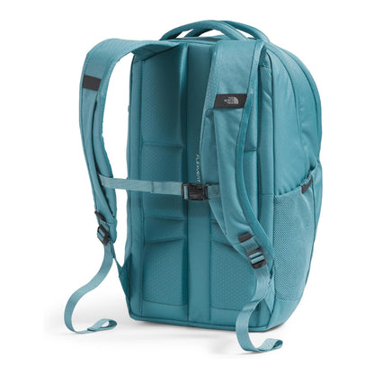 The North Face Jester Backpack featuring a spacious design with multiple compartments and adjustable shoulder straps.