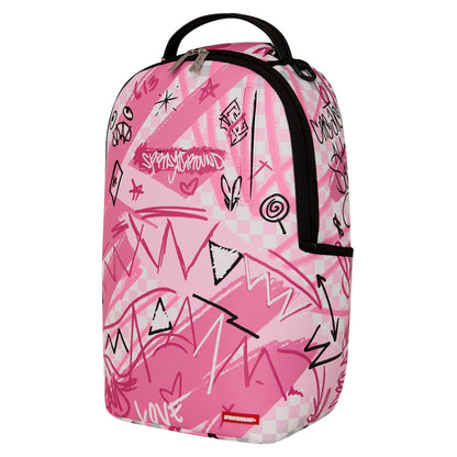 Sprayground Pink Smoke Check DLXSV Backpack 910B8672
