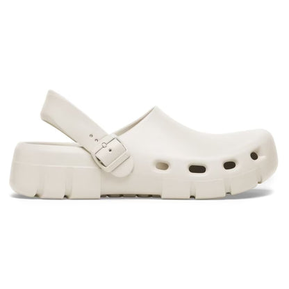 Birkenstock Birki Flow EVA clogs, lightweight, water-resistant footwear designed for comfort and durability.