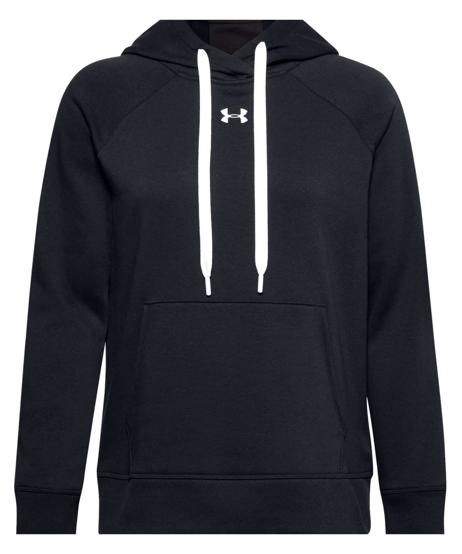 Under Armour Women's UA Rival Fleece HB Hoodie 1356317-001 Black / White
