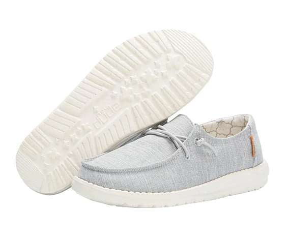 Hey Dude Girl's Wendy Shoes 160023096 Linen Grey