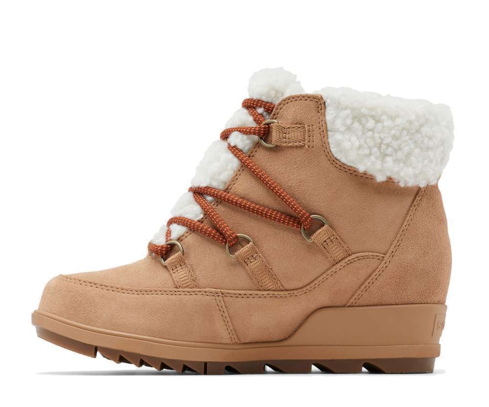 SOREL WOMEN'S EVIE COZY LACE BOOTIE - Tawny Buff, Wood NL4924-235