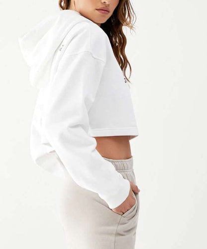 The North Face Women’s Coordinates Crop Drop Pullover Hoodie NF0A55UYFN4 TNF White