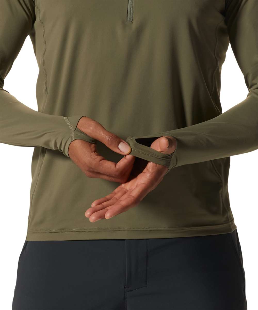 Mountain Hardwear Men's Crater Lake 1/2 Zip 1993351-397 Stone Green