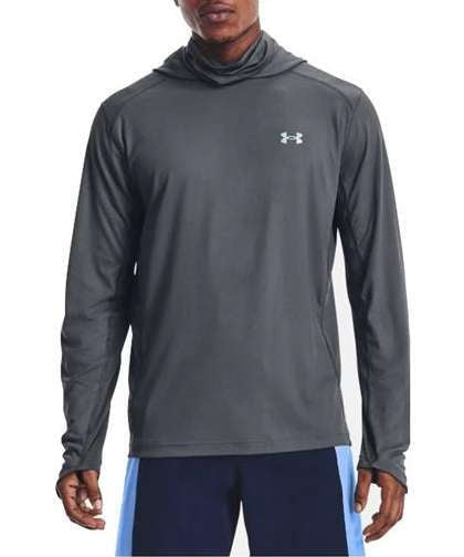 Under Armour Men's UA Iso-Chill Shorebreak Gaiter Hoodie 1368115 012 Pitch Gray / Metallic Faded Gold 