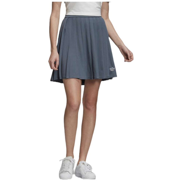 adidas original women's pleated skirt in legacy blue