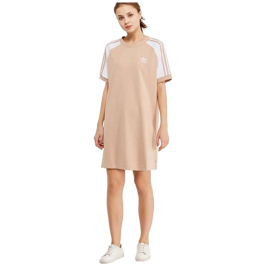 adidas Original Women's Raglan Dress in Ash Pearl - Front View