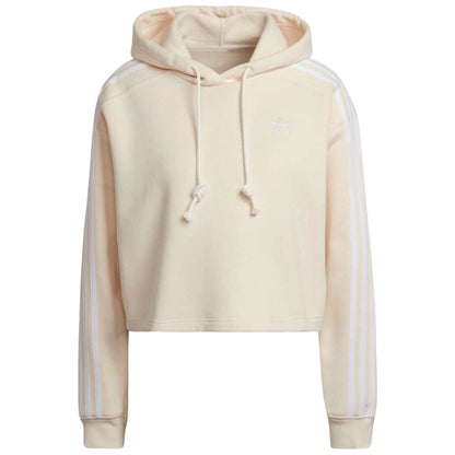 adidas Originals Women's Short Hoodie in wonder white front side