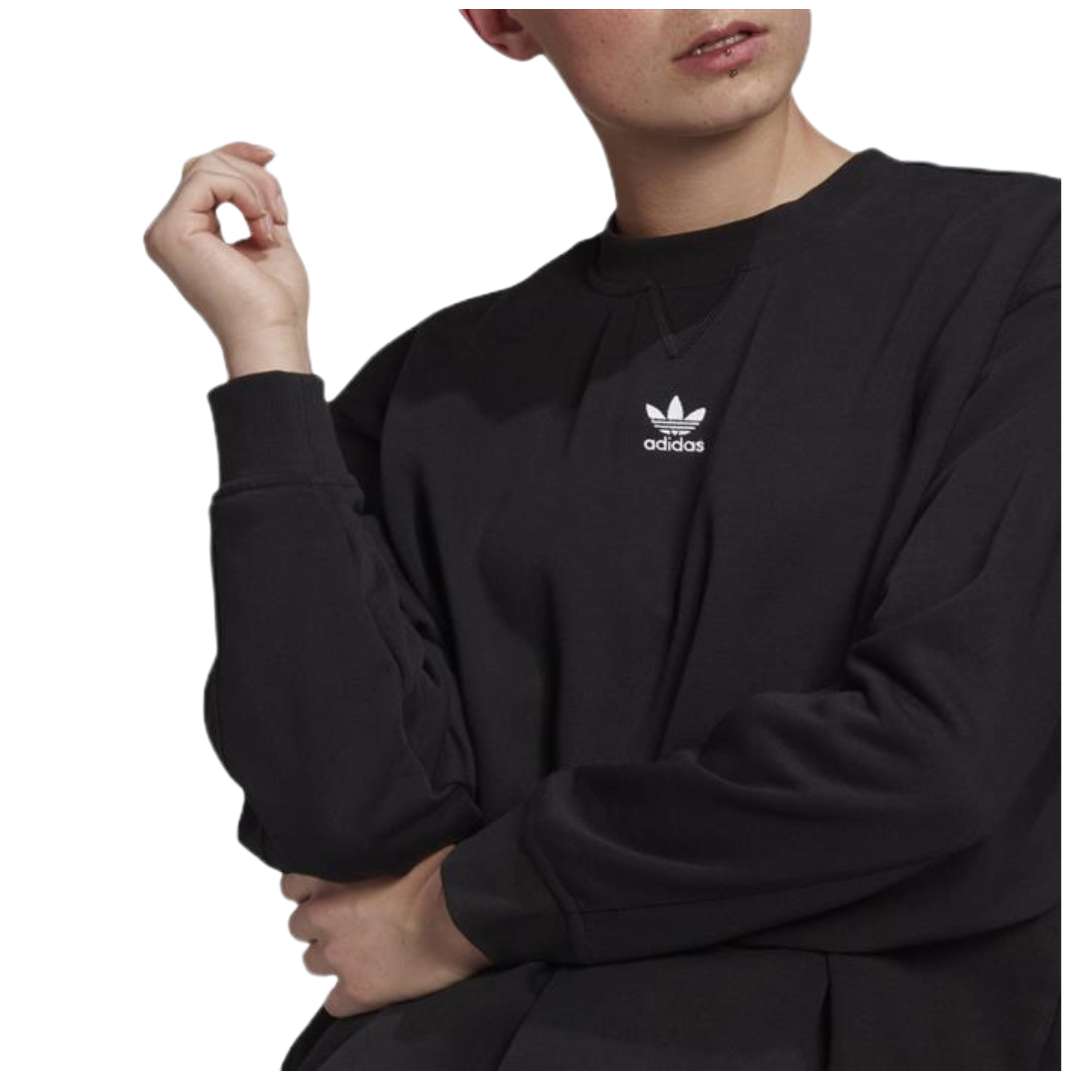 Woman in adidas Originals Women's Trefoil Essentials Sweatshirt