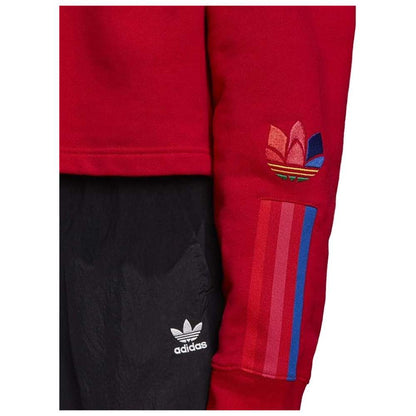 adidas Originals Women's Adicolor 3D Trefoil Cropped Hoodie - Contemporary cropped hoodie with textured Trefoil logo.